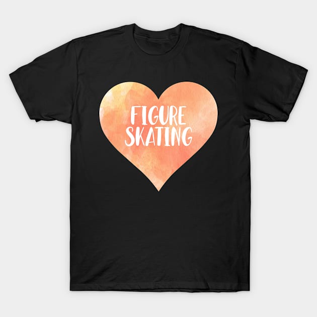 Figure skating love heart. Perfect present for mother dad friend him or her T-Shirt by SerenityByAlex